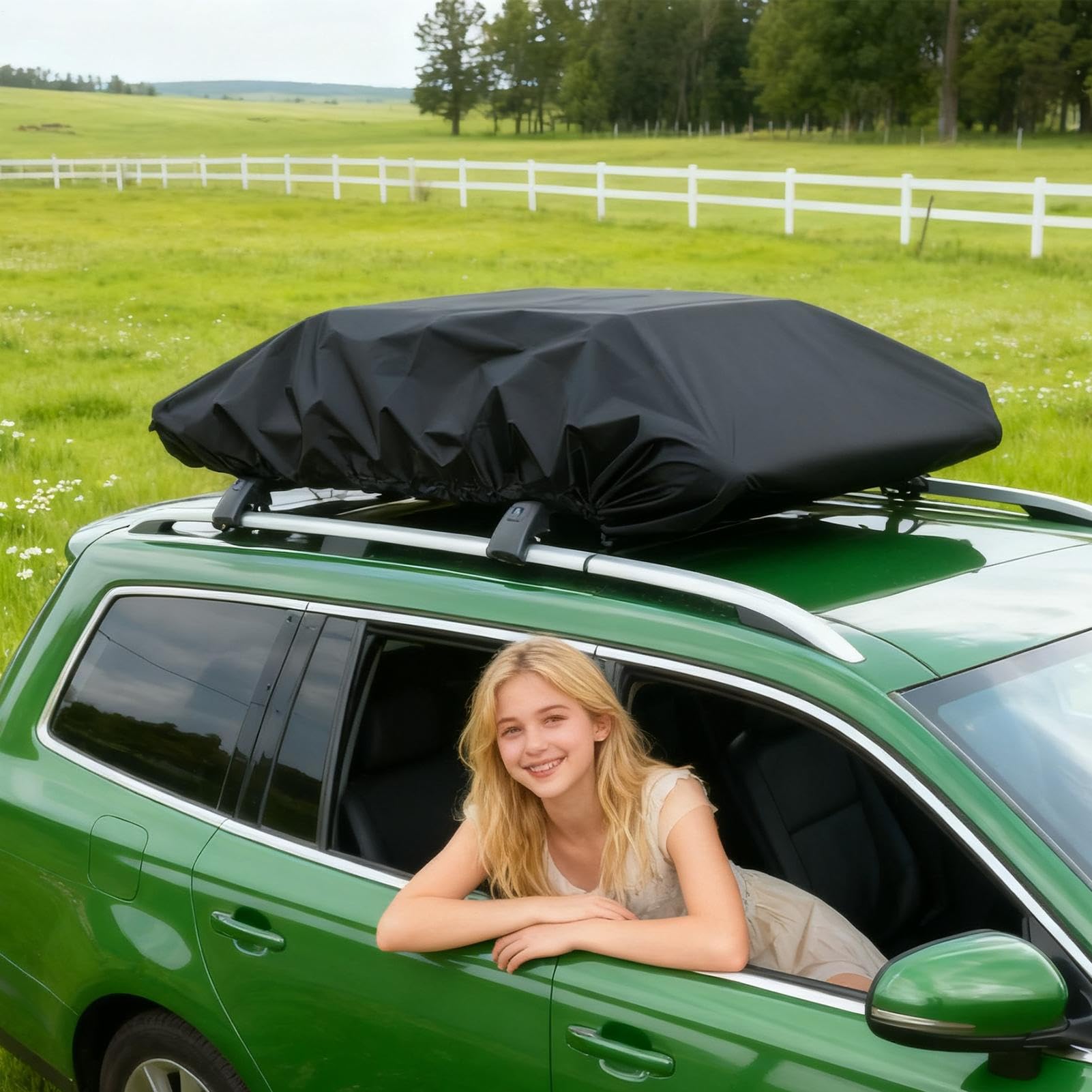 Housse imperméable pour porte-bagages de toit de voiture – Protection imperméable pour housse de bagages – Protection de charge sur le toit | pour camping, voyage, véhicule automobile, voiture, SUV