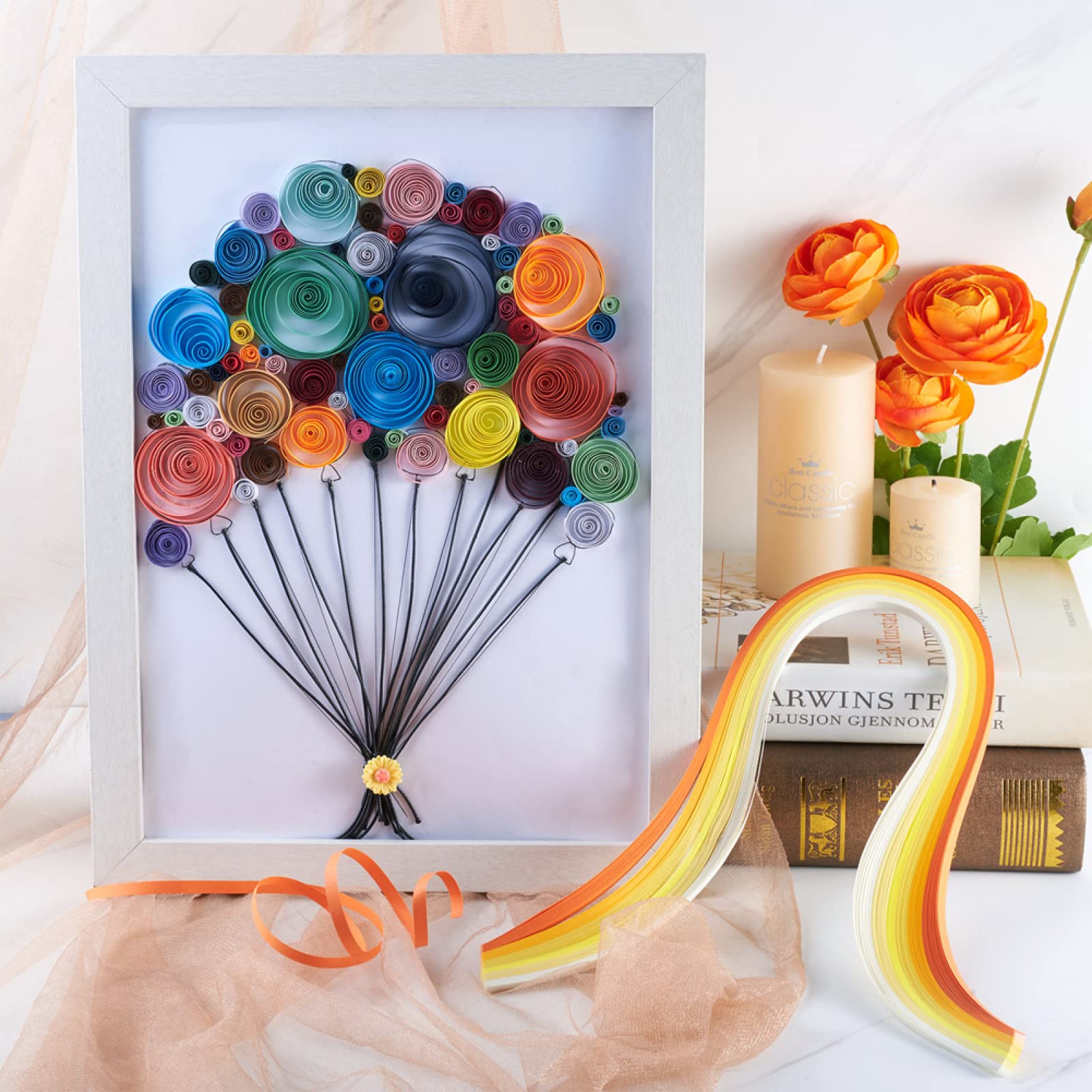 720 Strisce Carta Per Quilling - 6 Colori, 53x3 Mm, Per Artigianato E Decorazioni - Foto 7