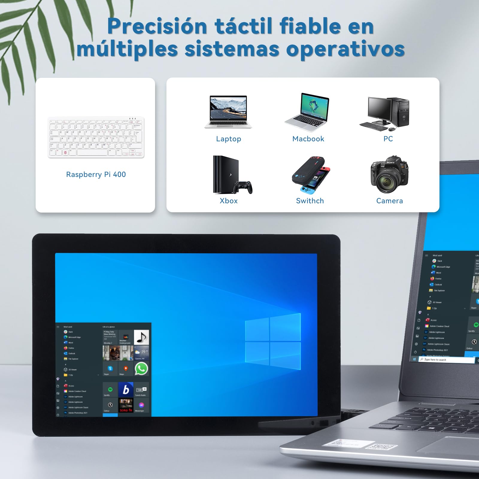 SUNFOUNDER Ultimo 10 pollici DIY Touch Screen All-In-One Solution per Raspberry Pi 5, IPS HD 1280x800 LCD, Built-In 5.1V/5A Output, HDMI, 10 punti, Nessun Driver, altoparlanti, per RPi 5/4/3/Zero 2W