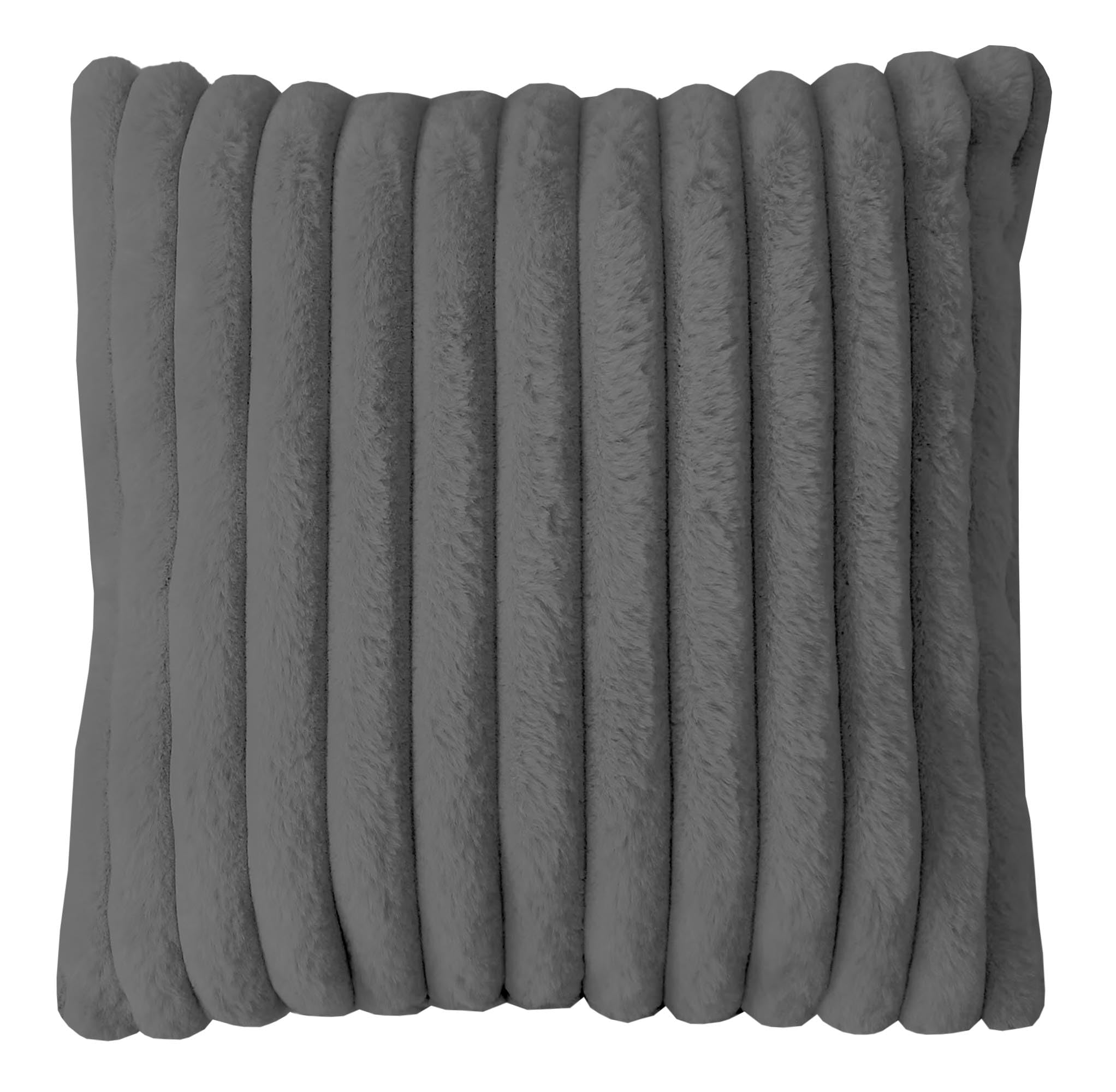 Housse de Coussin Réversible en Flanelle 60x60 cm - Himalaya Gris