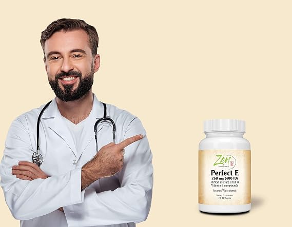 Full Spectrum Perfect-E - Vitamin E Complex with Mixed Tocopherols and Tocotrienols - Non-GMO Complete E Vitamin - 60 Softgels