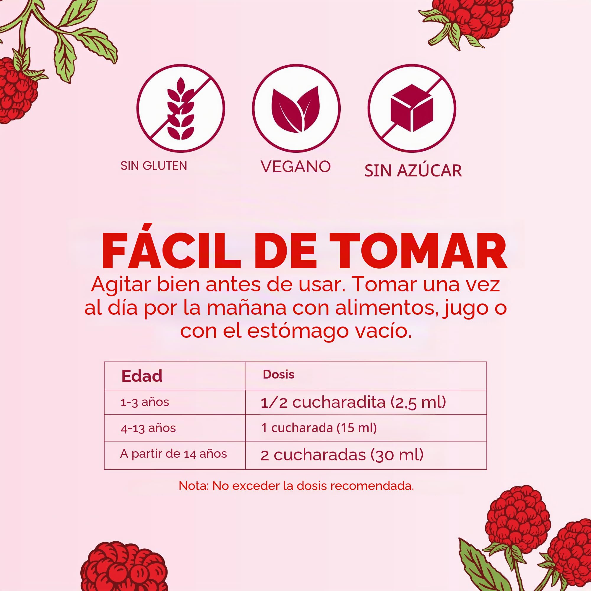 MaryRuth Organics, Multivitamínico Líquido Matutino, Vitaminas y Minerales Esenciales, Sin Azúcar, Sabor Frambuesa, 450 ml, Vegano, Sin Gluten