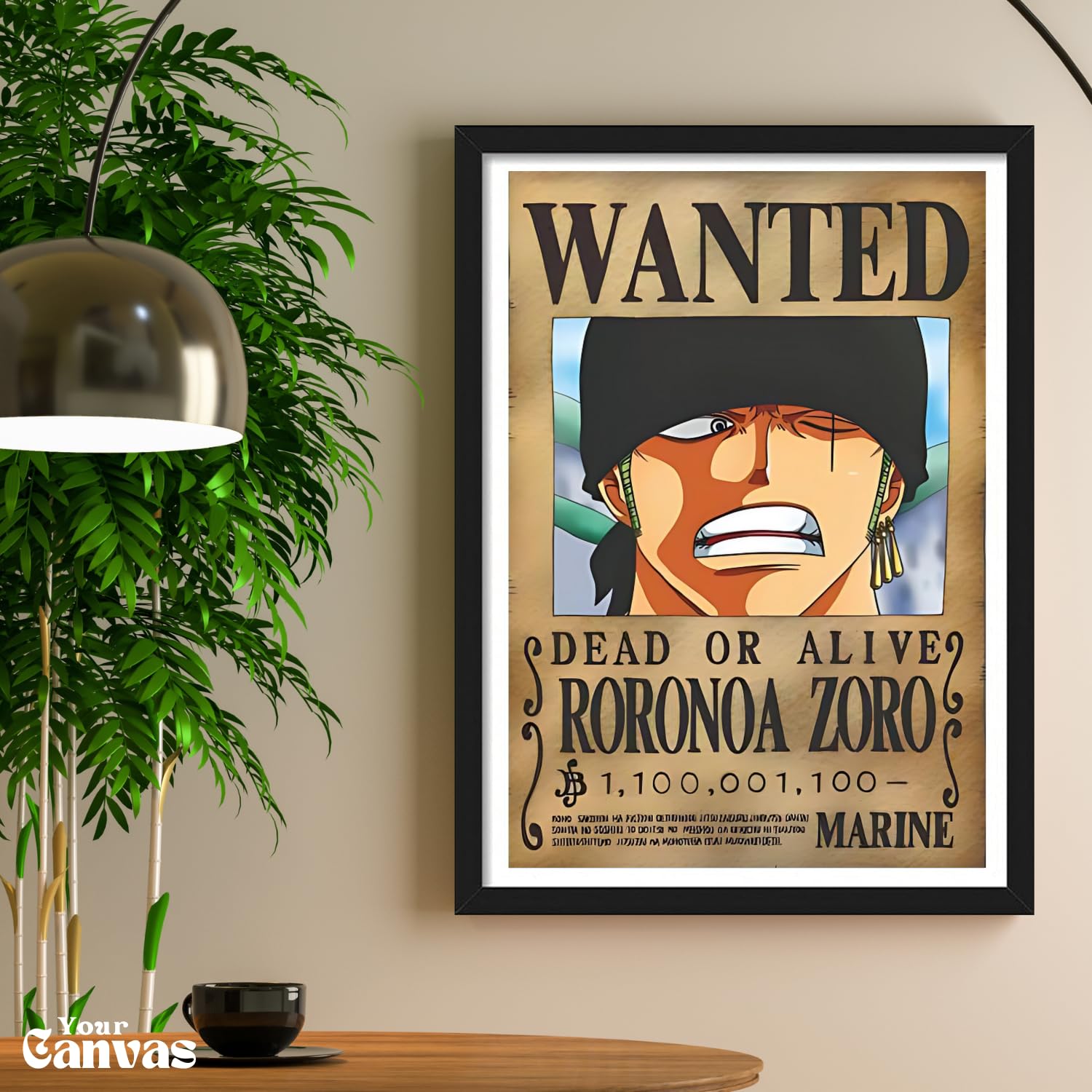 YourCanvas | One Piece Characters Wanted Framed Poster (Black