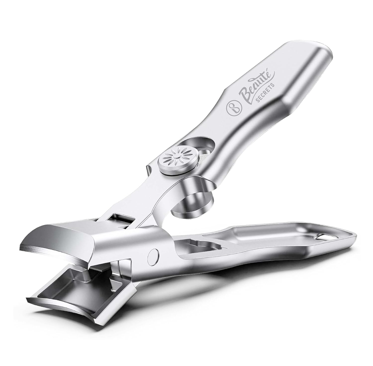 Beauté Secrets Thick Toe Nail Cutter with 10mm wide Jaw Opening, Self Locking Nail Clipper Ultra Sharp Nail Clipper With Catcher, Ultra Slim Portable Nail Cutter, Silver Beauté Secrets Thick Toe Nail Cutter with 10mm wide Jaw Opening, Self Locking Nail Clipper Ultra Sharp Nail Clipper With Catcher, Ultra Slim Portable Nail Cutter, Silver