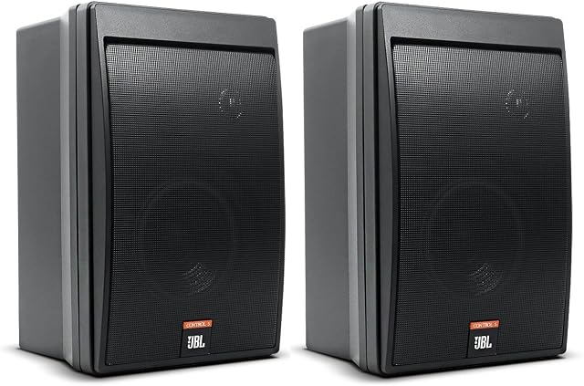 JBL Professional Control 5 Compact Monitor Loudspeaker System, Sold as Pair, Black, 6.5-Inch