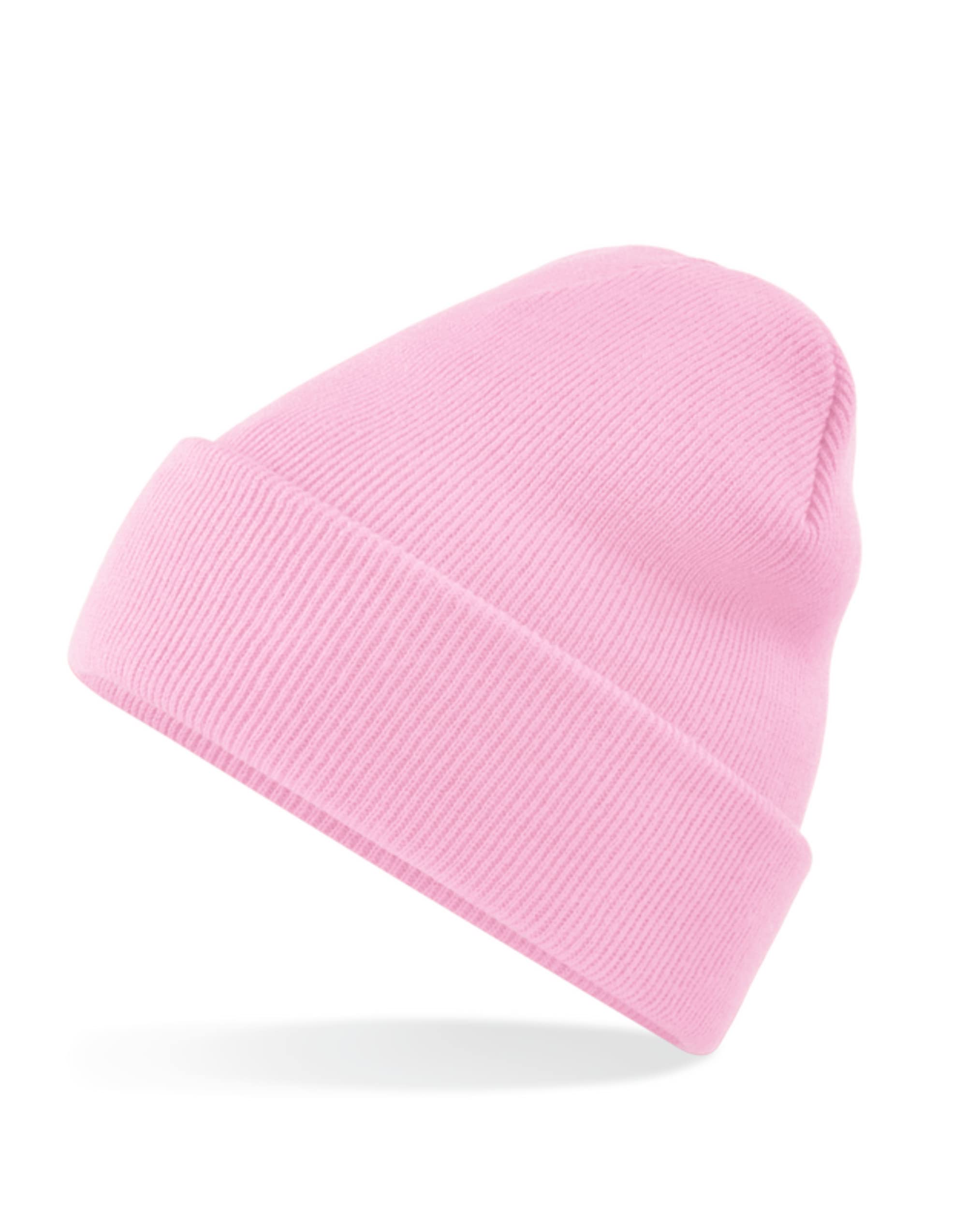 Aremie Winter Beanie Hats for Men and Women, Unisex Cuffed Winter Hats, Acrylic Knit Hats, Breathable Soft Warm Knitted Beanies Cap, Classic Pink