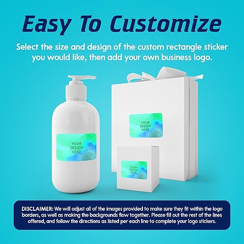 Vista 161 de DayStar Custom Signs & Design - 100 adhesivos de vinilo personalizables, con texto, imagen, diseño y logotipo; adhesivos para logotipo de embalaje