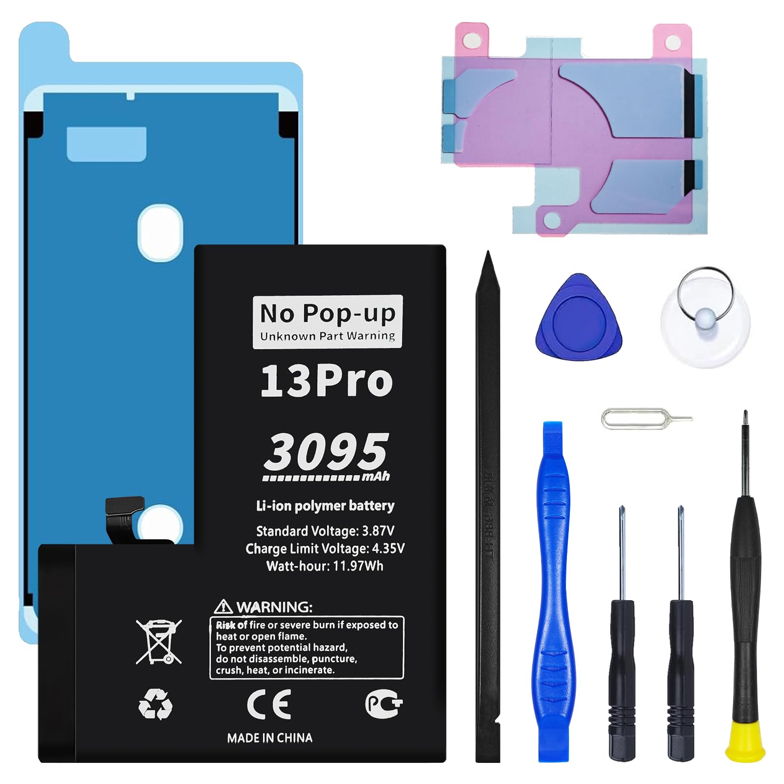 Photo 1 of ?? ???-?? ??????? ???? ??????? for iPhone 13 Pro Diagnostic Battery,?????????? ????? 3095mAh, 0 Cycle Battery Replacement for iPhone 13 Pro with Full Tool Kit