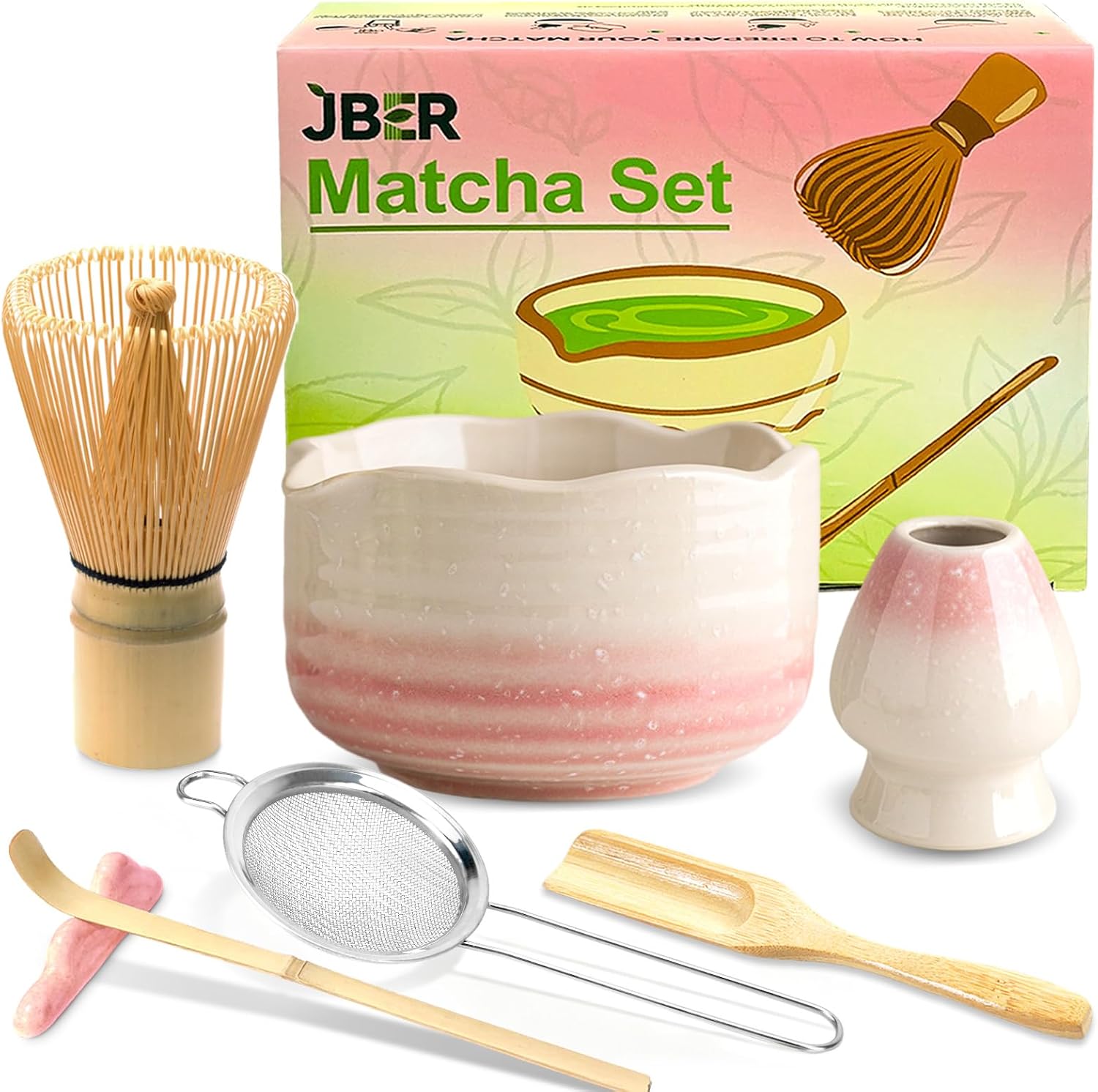 JBER Matcha ნაკრები, 7-ნაწილიანი, ვარდისფერი