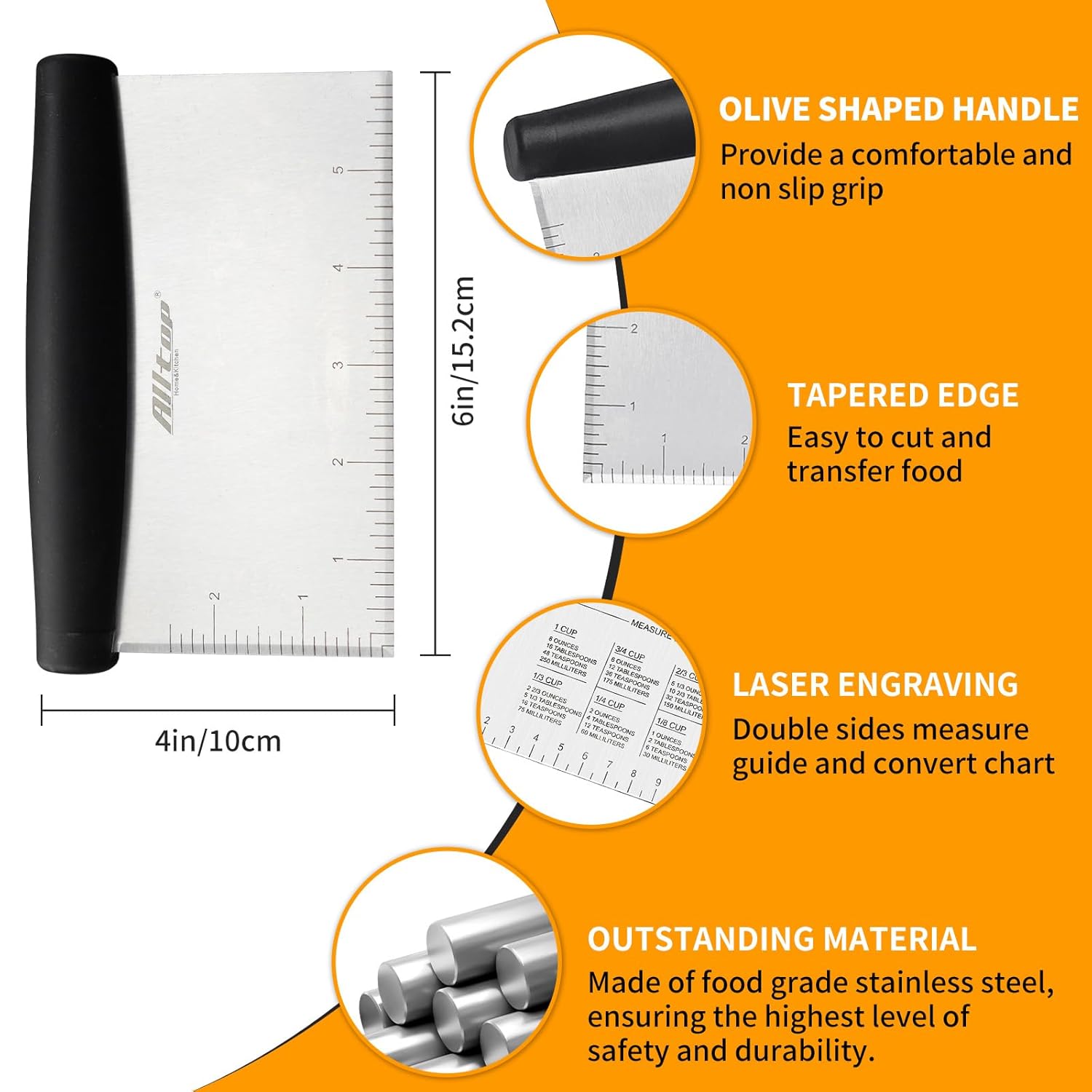 ALLTOP bench scraper easy cleaning process