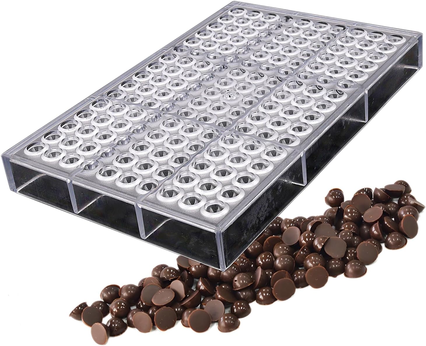 160 Wells Half Ball 12mm Diameter Hemisphere Shape Polycarbonate Chocolate Mold Candy Making Tools DIY Baking Accessories