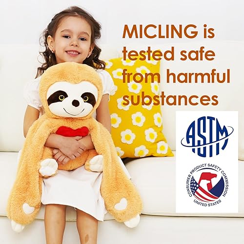 Miniatura 7 de Micling Weighted Stuffed Animal - Brown Sloth 4.5 lbs, Ideal for Sensory Needs, Austism & Anxiety  Comfort & Relaxation for Both Kids and Adults