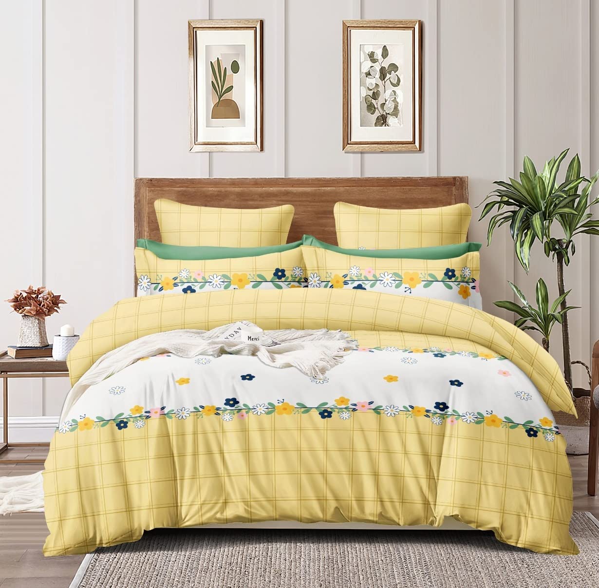 SHOPICTED Super Soft Glace Cotton King Size Double Bed AC Comforter ll Blanket ll Duvet for All Seasons/Weathers, Multicolor, Pack of 1-image-41