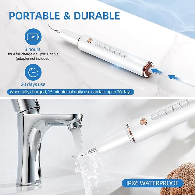 Foto 7 de 8 de Eliminador de sarro ultrasónico, kit de limpieza dental ultrasónico para perros