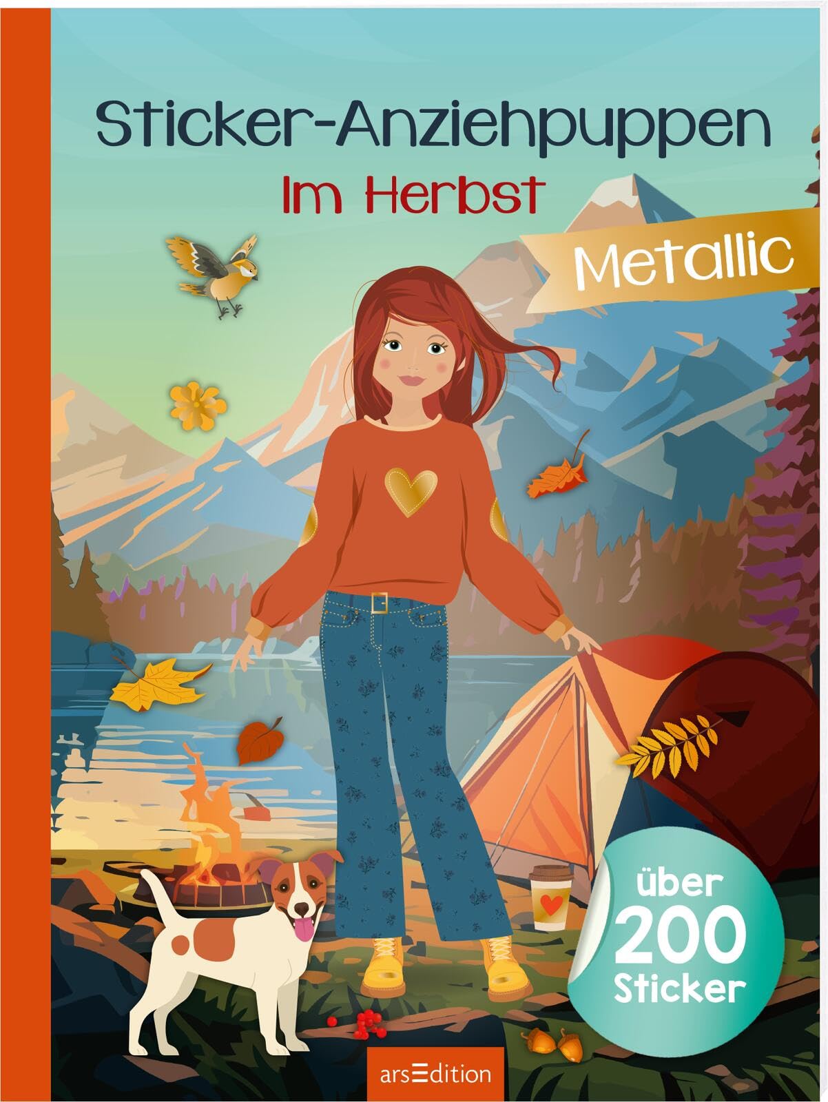 Sticker-Anziehpuppen Metallic – Im Herbst: Über 200 Sticker mit Metallic-Effekt | Anzieh-Stickerheft mit glänzenden Folienstickern für Kinder ab 4 Jahren