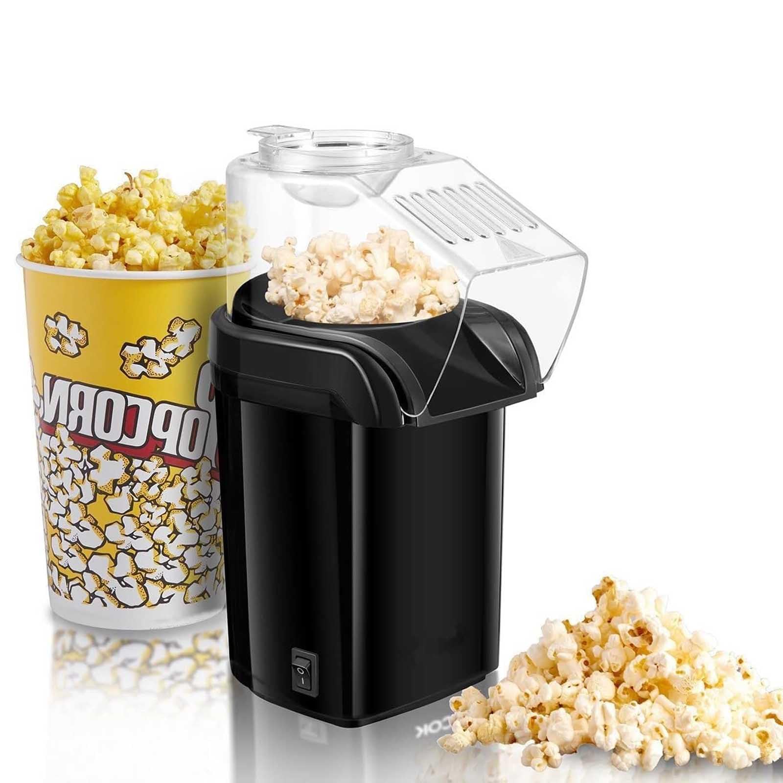 Macchina per popcorn ad aria calda, macchina per popcorn senza olio 2 minuti Qucik Popping, macchina per popcorn elettrica da 1200 W, macchina per popcorn per serate di cinema, feste e home cinema