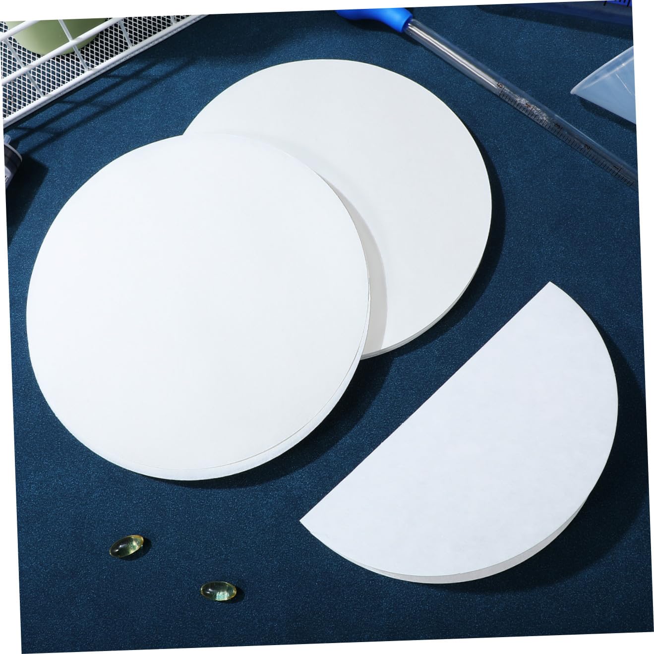 Didiseaon Filtri Carta per Laboratorio 18cm Dischi di Carta da Filtro Medio Flusso e Buona Ritenzione delle Particelle per Applicazioni Chimiche Generali