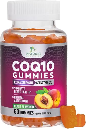 CoQ10 Gummies, CoQ10 100 mg Supplement for Heart Health Support & Cellular Energy Production - Gluten Free Vegan & Non-GMO Antioxidant with Max