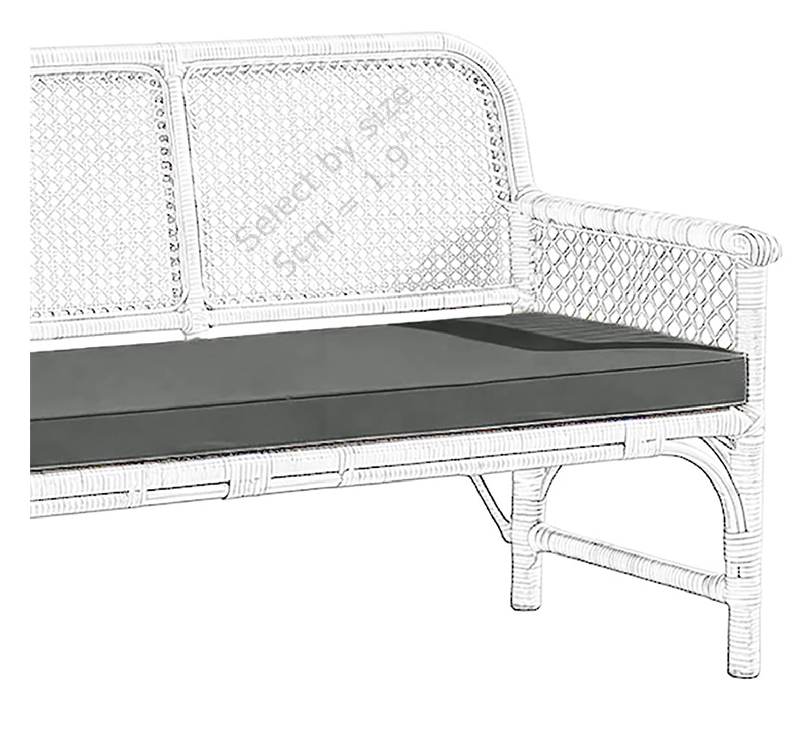Miecoae Dark Grey 5Cm/1.9" Thick Outdoor Bench Cushion Waterproof 80% 48 X 16 40X18 48X20 57 70 60 Inch 48X18 54X18, Settee Couch Pads With Zipper Washable, Patio Swing Seat Cushion(,230X60 Cm 91X24 In)