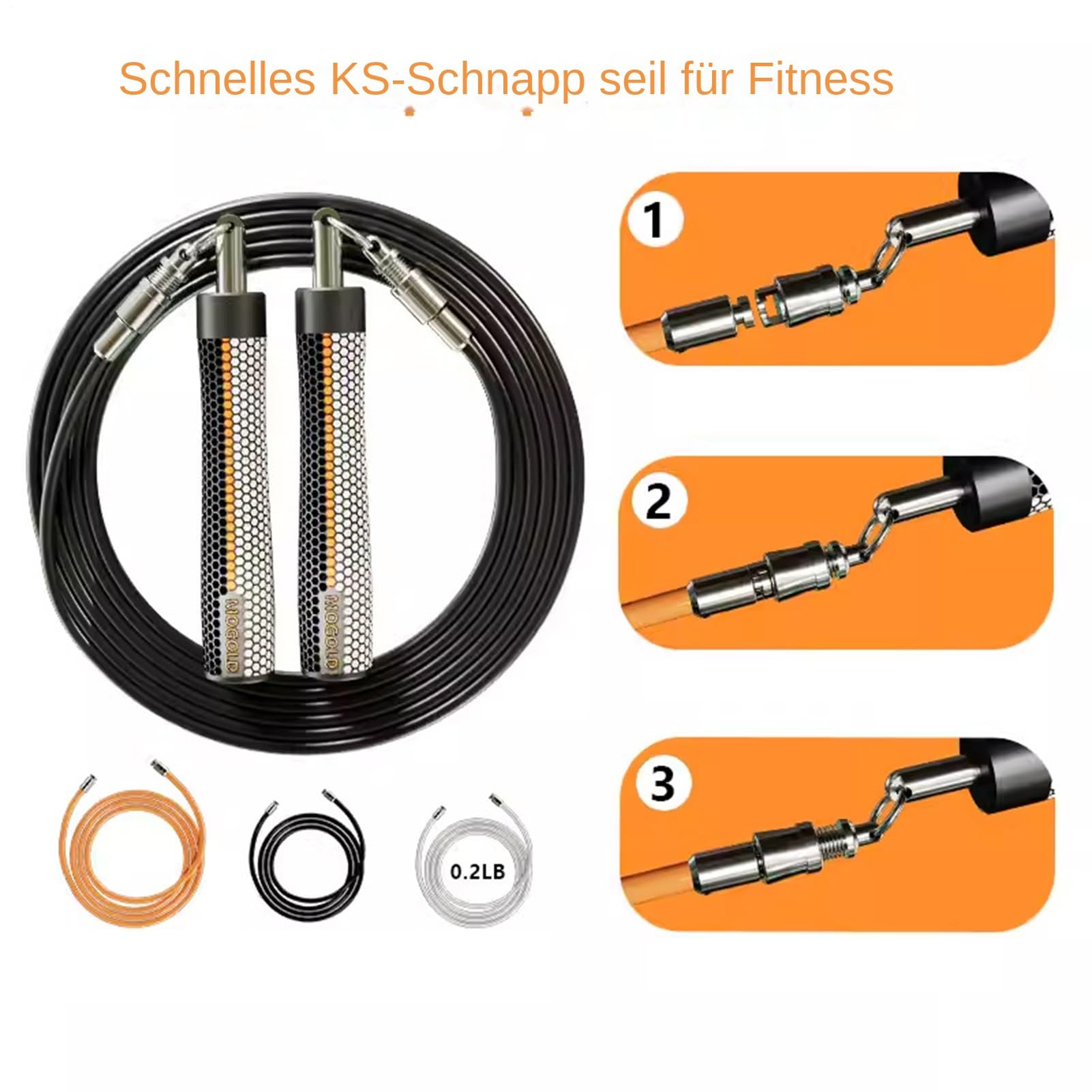 Cuerda de saltar – Cuerda de saltar | Cuerda de saltar | Cable de salto ponderado portátil | Cómodo mango – Equipo de entrenamiento con contador | Cable de fitness ajustable de velocidad rápida para