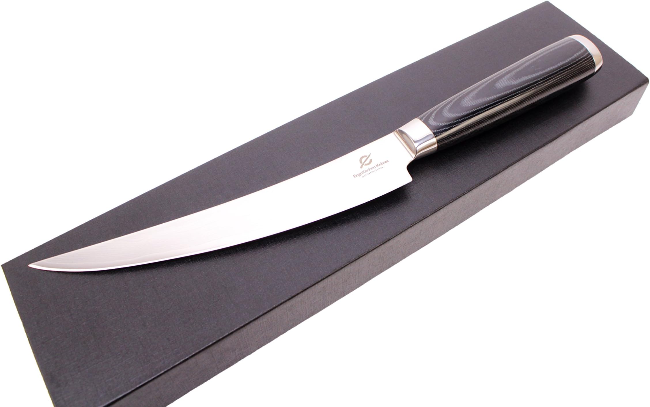 Chef Knife - Luxury 67 Layer Damascus Steel Professional Chef Knives Set by Ergo Kitchen Knives (6 Inch Curved Boning Knife)