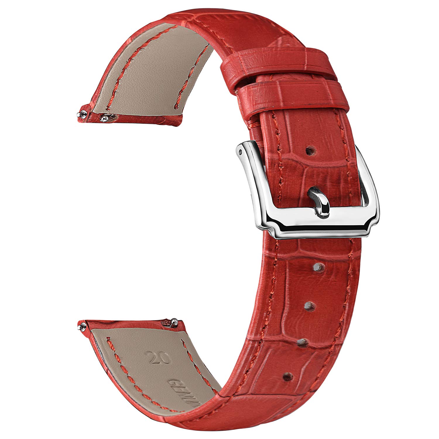 BINLUN Genuine Leather Watch Bands Women Men Quick Release Leather Watch Straps Replacement with 12 Colors Option (10mm, 12mm, 14mm, 15mm, 16mm, 17mm, 18mm, 19mm, 20mm, 21mm, 22mm, 23mm) — view 20