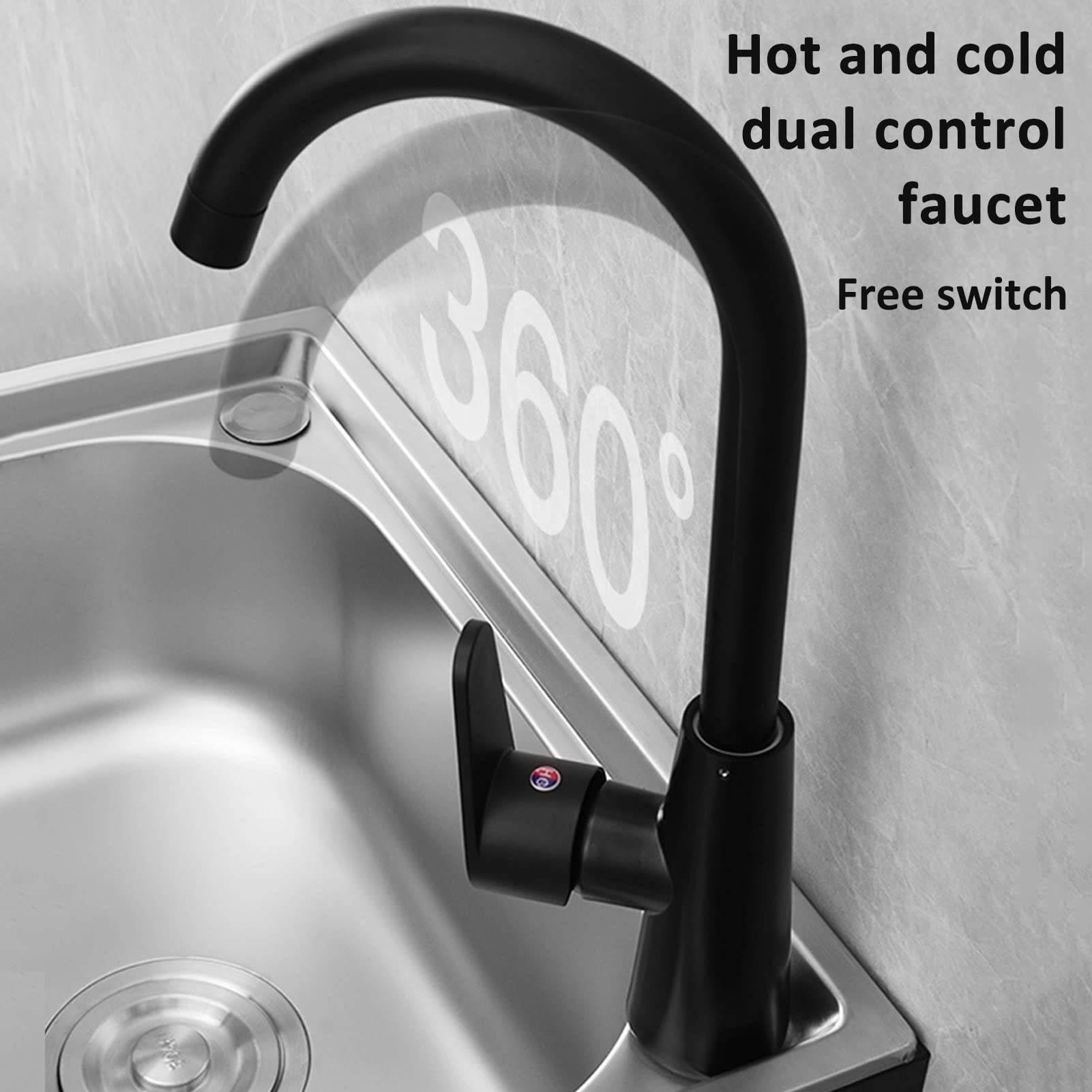 Amazon.co.jp: LJ 304ステンレス製簡易流し台 壁掛け式キッチンシンク