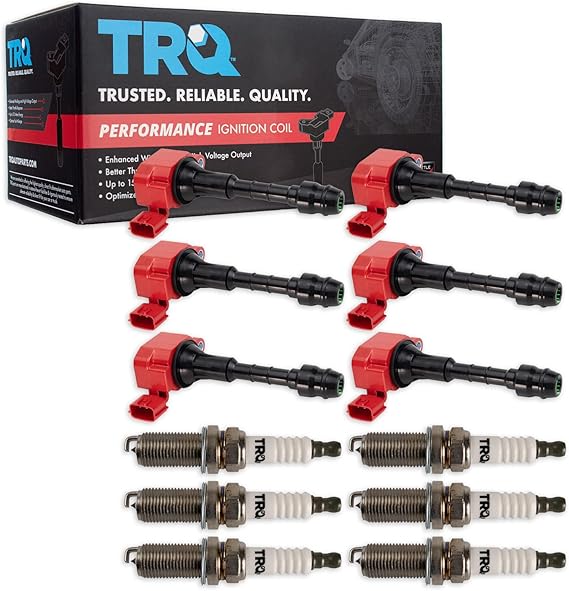 TRQ Ignition Kit Ignition Coil Spark Plugs Compatible with