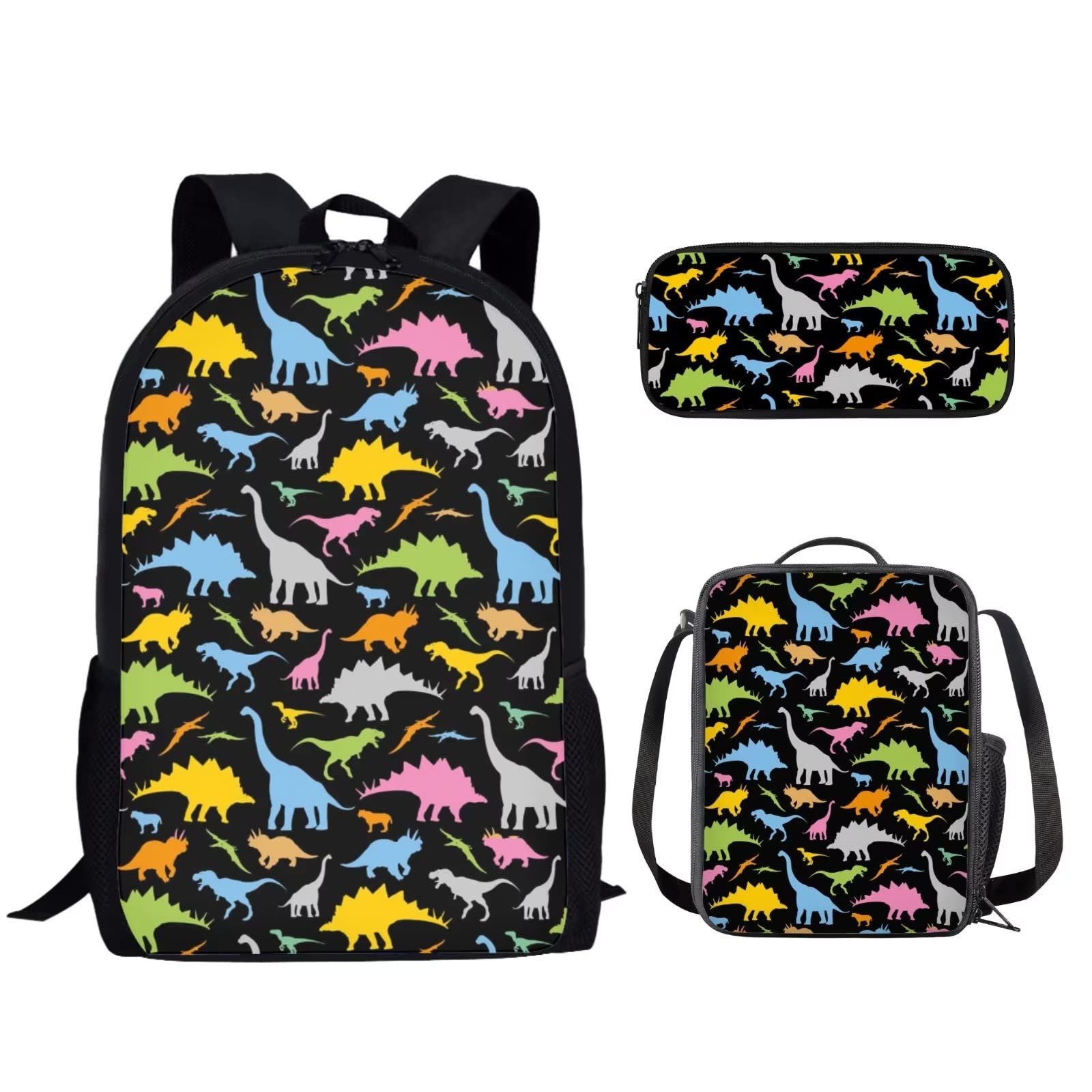 Backpack Set 3-in-1 Kids School Bag,Lunch Bag,Pencil Case Gift for Teen Boys Girls