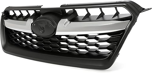 Miniatura 5 de HECASA Parrilla delantera compatible con Subaru Impreza 20112 2013 2014 91122FJ000 SU1200158 Conjunto de parrilla de parachoques negro+plateado