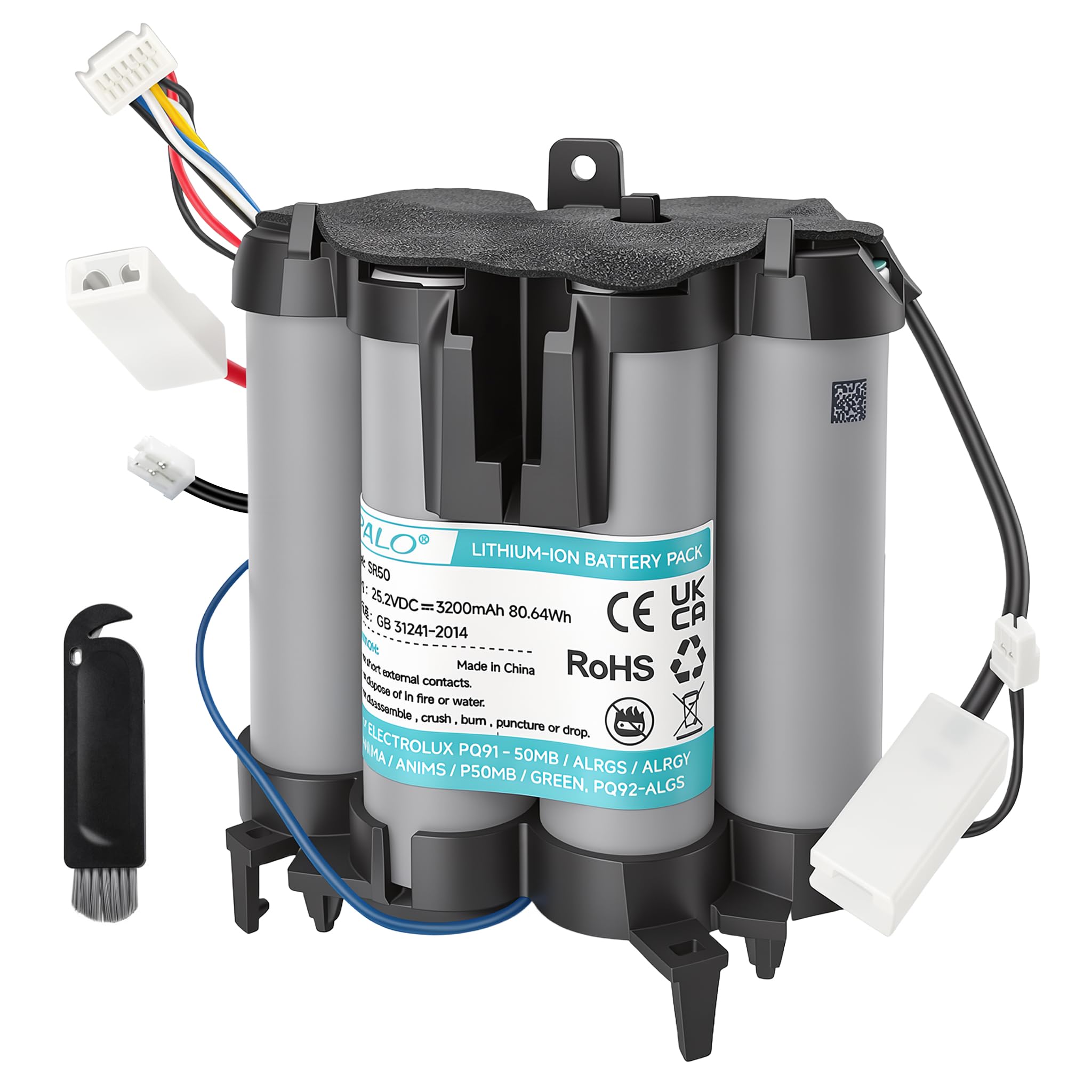 Batterie Remplacement 25.2V 3200mAh pour AEG QX9 & Electrolux Pure Q9, 140231463013, AEG QX 9-1, PQ91, PQ91-50MB, PQ91-ALRGS/ALRGY/Anima/ANIMS / P50MB, PQ92-ALGS, QX 9 1 ALRG/ALRS