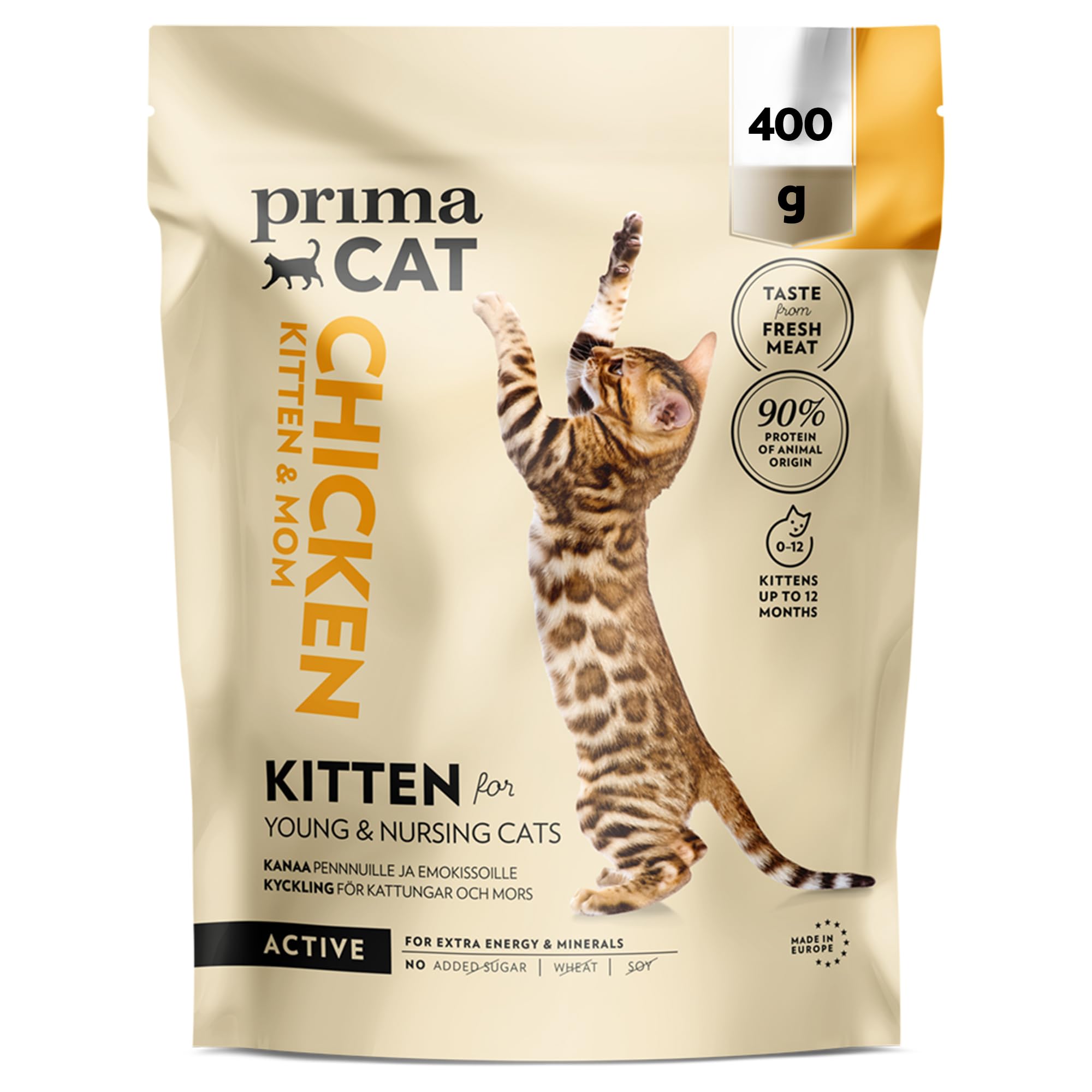 PrimaCat - Trockenfutter mit Huhn für Kätzchen & säugende Katzen, 400 g