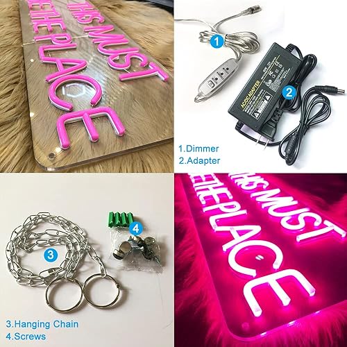Miniatura 6 de This Must Be The Place Neon Signs for Bedroom Wall Decor Custom LED Light Up Signs Large LED Neon Sign Words Lights for Beer Bar Club Hotel Pub Cafe