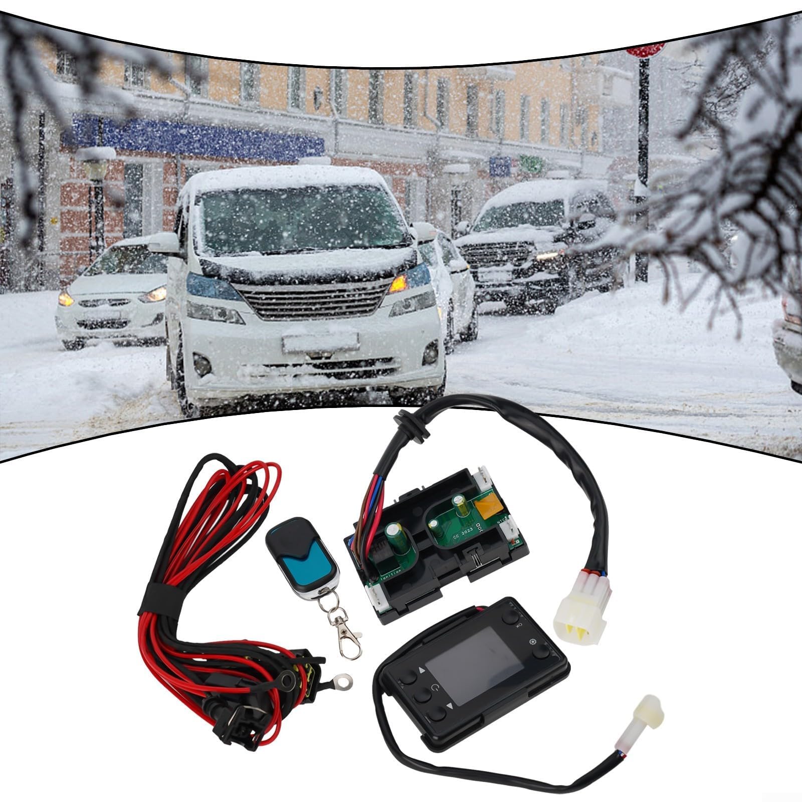 12 V Air Diesel Heizung Steuerplatine mit LCD-Display Fernbedienung und Kabelbaum geeignet für 3KW 5KW 8KW Standheizung mit manueller Betankung und Timing Start Stop