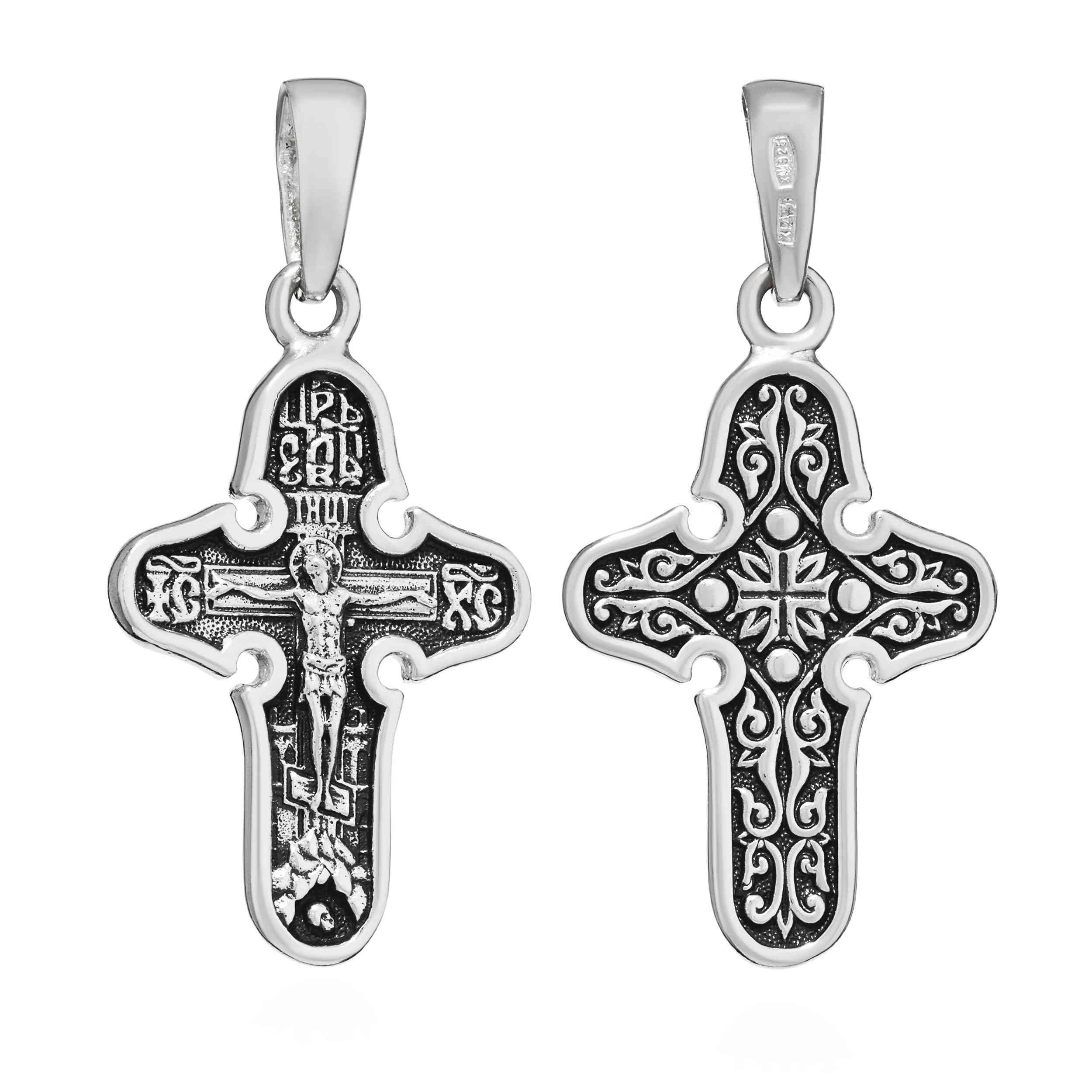 NKlaus Exquisiter zawieszka do łańcuszka ze srebra próby 925, krucyfiks, 24 x 17,5 mm, elegancja w szczegółach 15465, Srebro