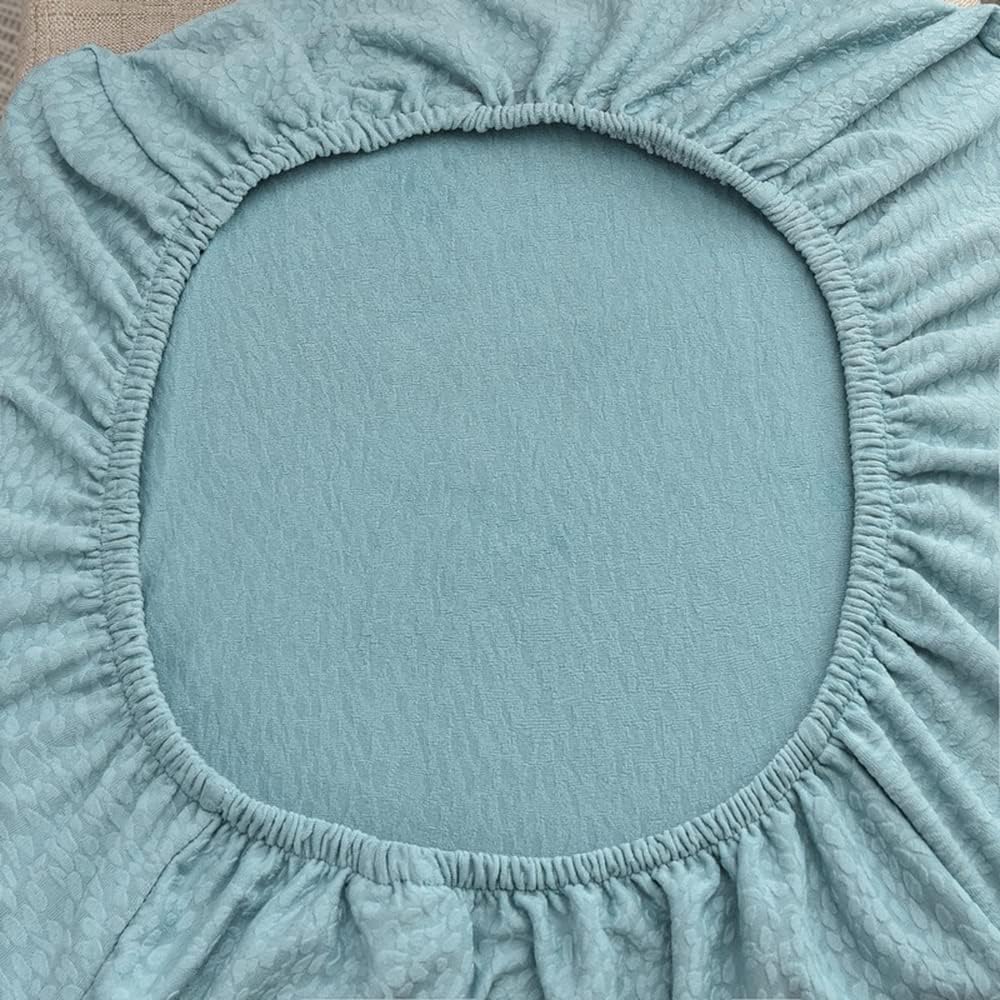 Chair Covers，Dining Chair Covers， 4pcs Seat Covers Washable Removable High Back Dining Chair Covers Chair Cover for Dining Room,Hotel,Banquet(Light Blue)