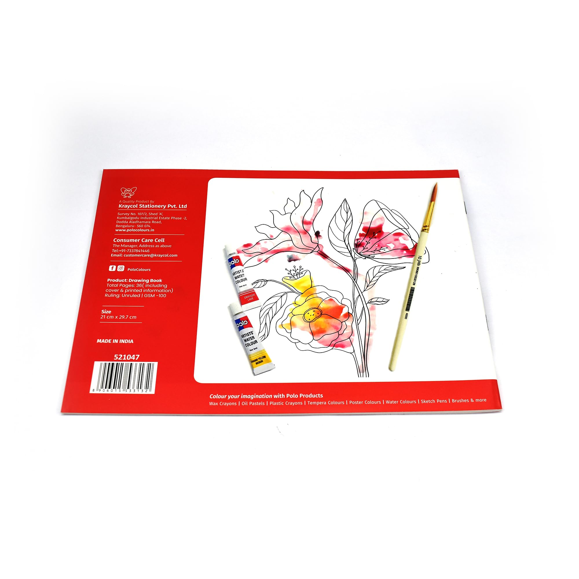 Polo Quaderno da disegno formato A4, 36 pagine ciascuno, copertina morbida, con carta liscia, senza acidi, per artisti, studenti e bambini