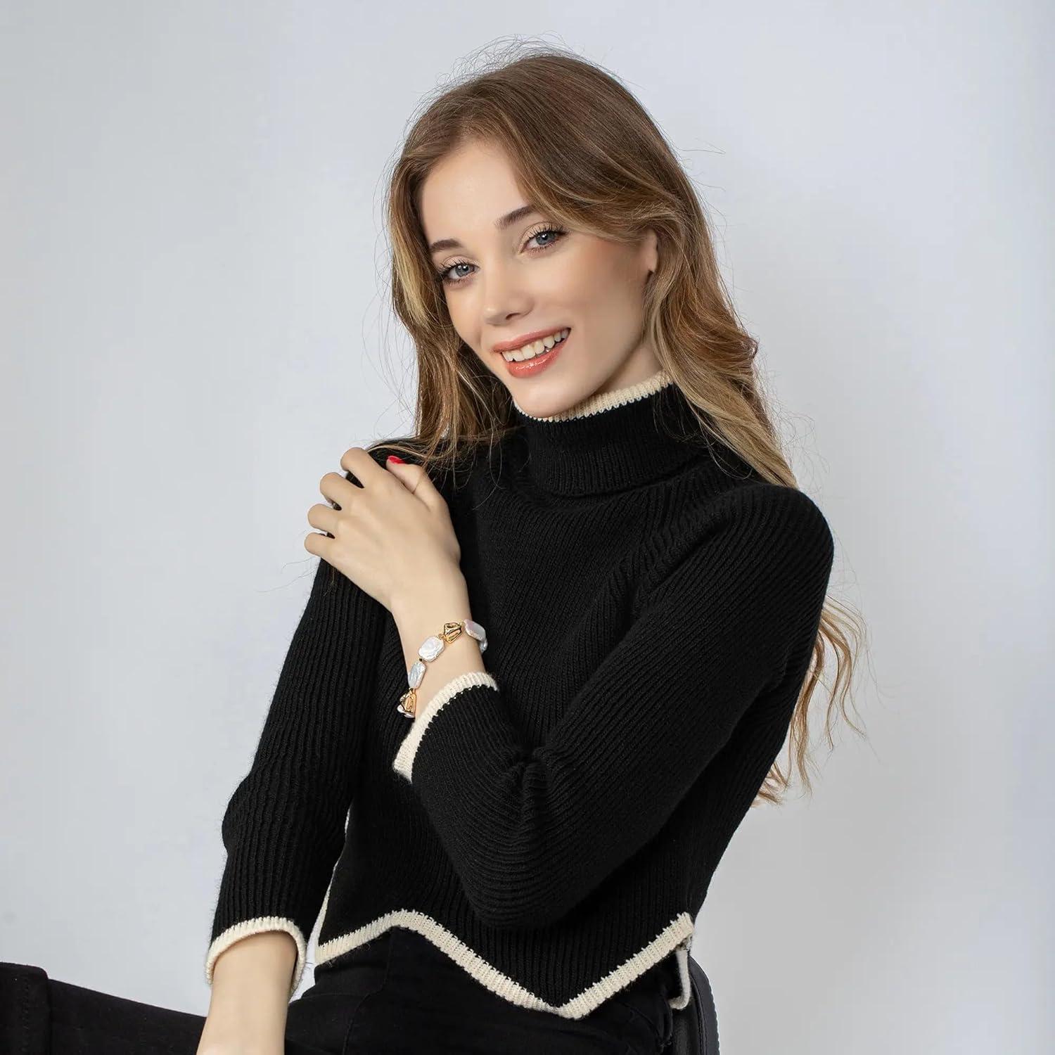 Siren Baroque Pearl Bracelet for Women, Freshwater Cultured Pearls Bracelet for Women, Natural Freshwater Cultured Genuine Pearl - Image 3