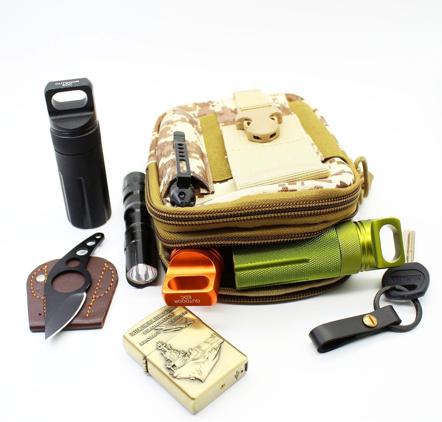 PPFISH Military Grade Air-Tight EDC Accessory Case, Waterproof Pill Fob Capsule/Match Case Battery Holder Case, Outdoor Survival Storage Container Dry Box (Pack of 3)