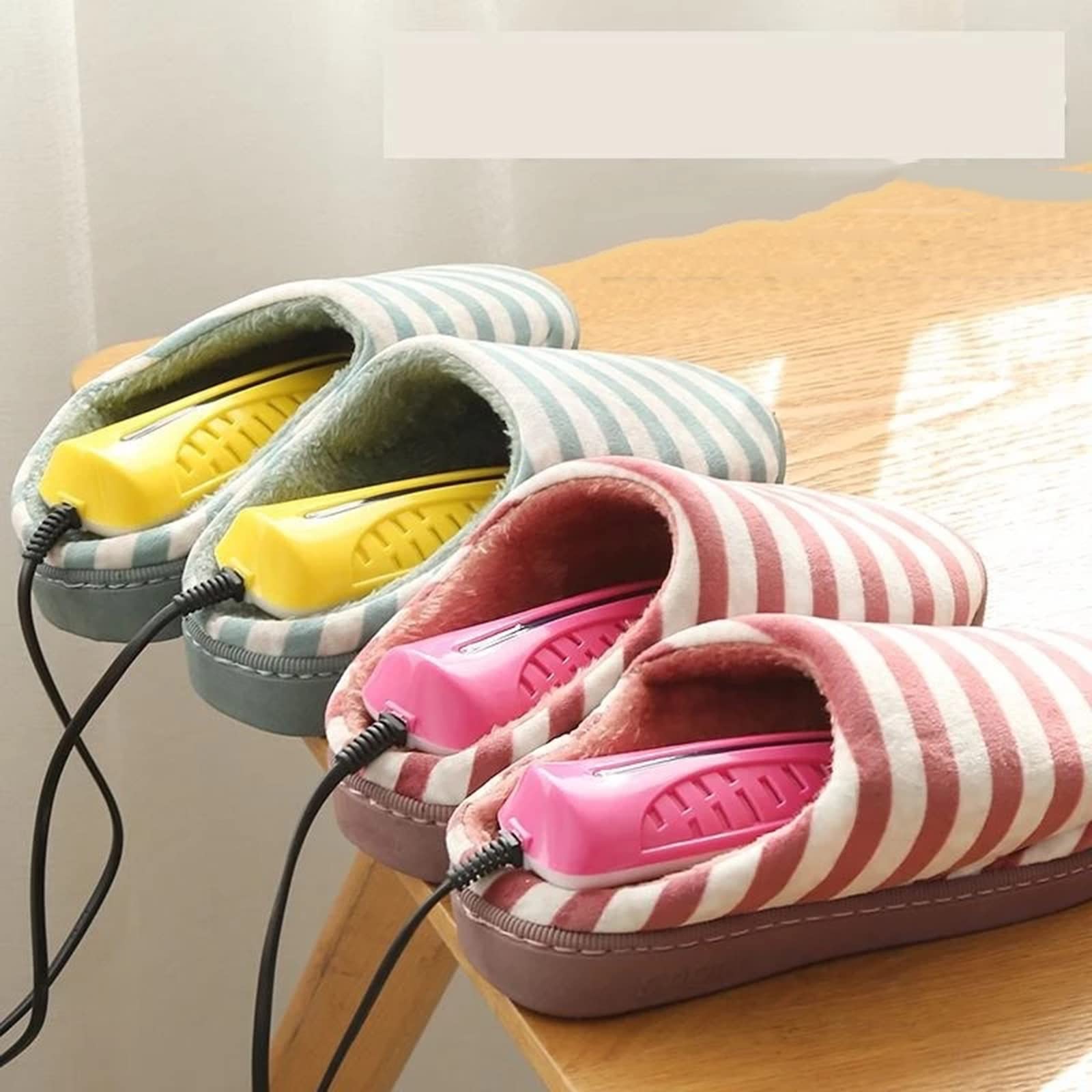 Elettrico, Scaldapiedi Portatile Multifunzione Domestica per Asciugare Scarpe Stivali Guanti Calzini,Giallo 22~35 Iarde
