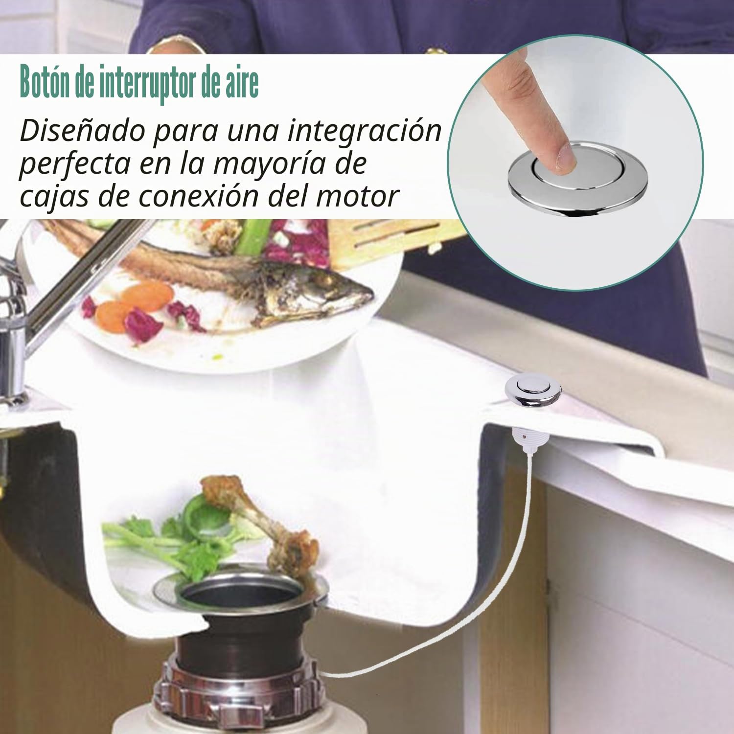 Juego de Interruptor de Botón de Aire de 250 V, Piscina de Spa, Interruptor de Encendido Y Apagado, Interruptor Neumático, Bomba Dde Aire, Equipo Sanitario, Kit de Interruptor de Botón