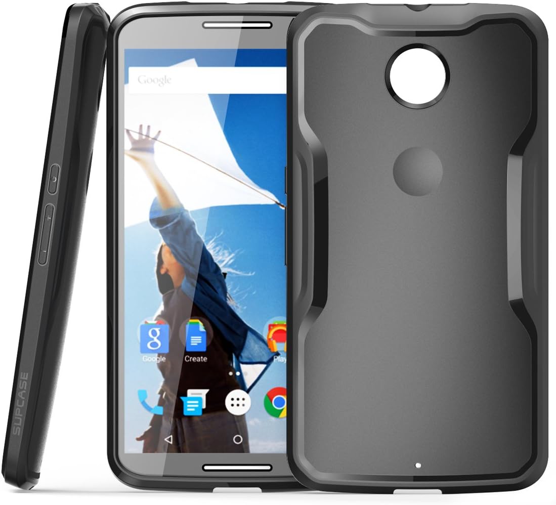 Nexus 6 Case, SUPCASE Google Nexus 6 Case [Unicorn Beetle Series] Premium Hybrid Bumper Case Cover for Motorola Nexus 6 (Black/Black)