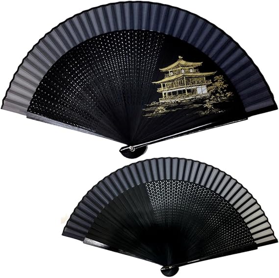 Amazon 扇子 男性 おしゃれ シルク 短地 ペンテ 扇子 せんす いい センス メンズ扇子 金閣寺 和装小物 通販