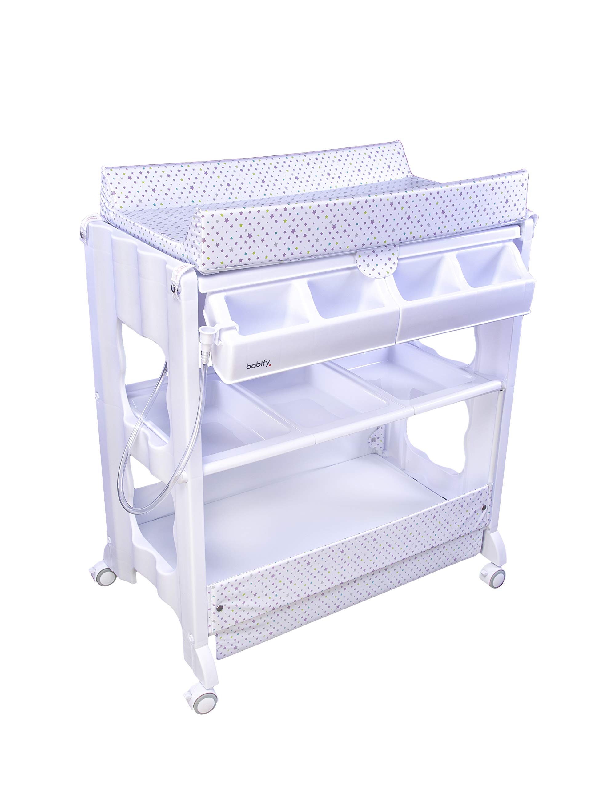 Star Ibaby Babify Baby-Relax-Badewanne mit Wickelunterlage, bunte Sterne
