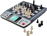 Vista 7 de Tablero de ajedrez parlante electrónico, Juegos 8 en 1, Juego de computadora de ajedrez parlante para niños y adultos