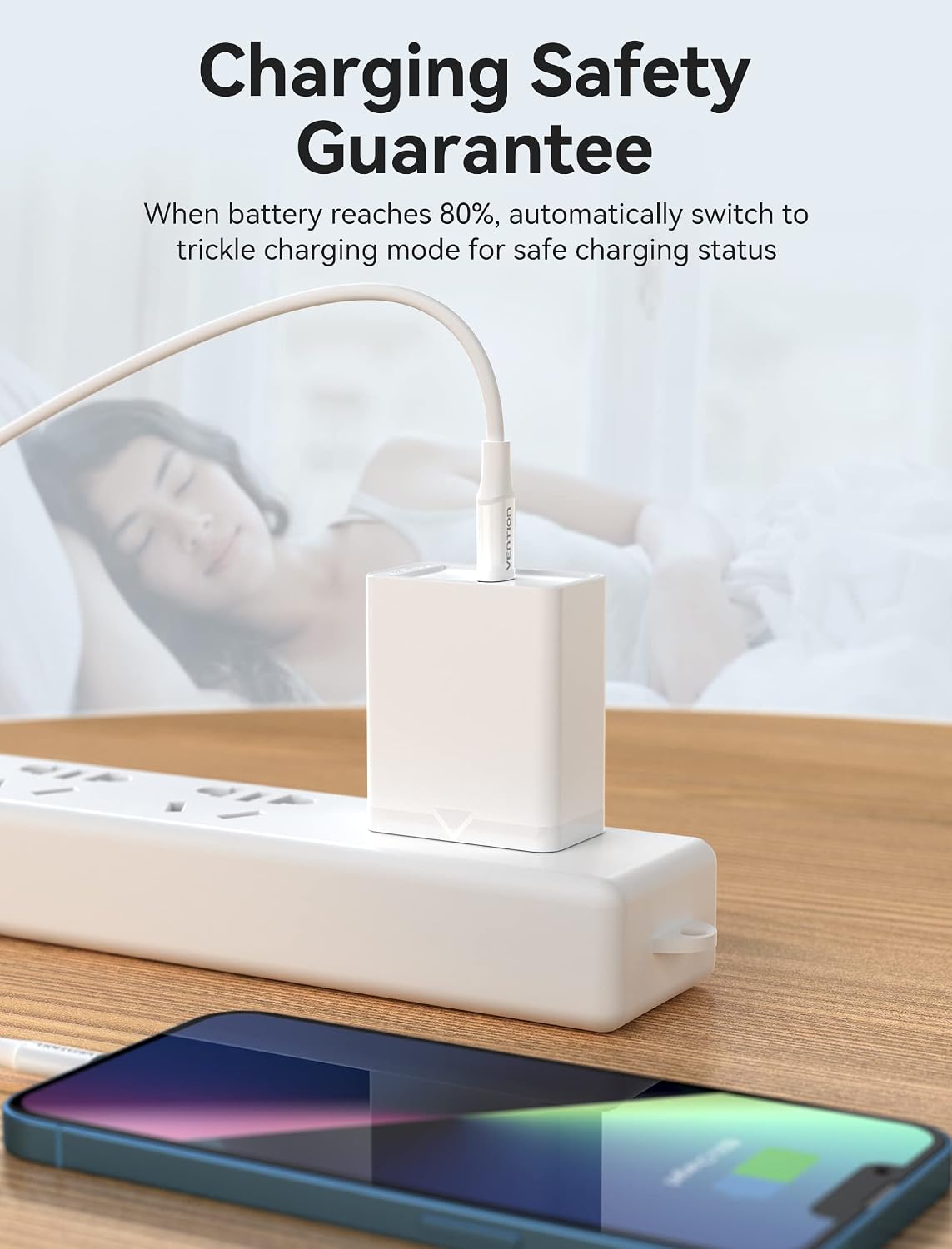 VENTION 20W USB-C Wall Charger for iPhone 14/13/12/11 Pro Max, iPad - PD Fast Charging Block, Compact USB C Charger, Wall Charger Adapter for Galaxy, Google Pixel, and More image 5