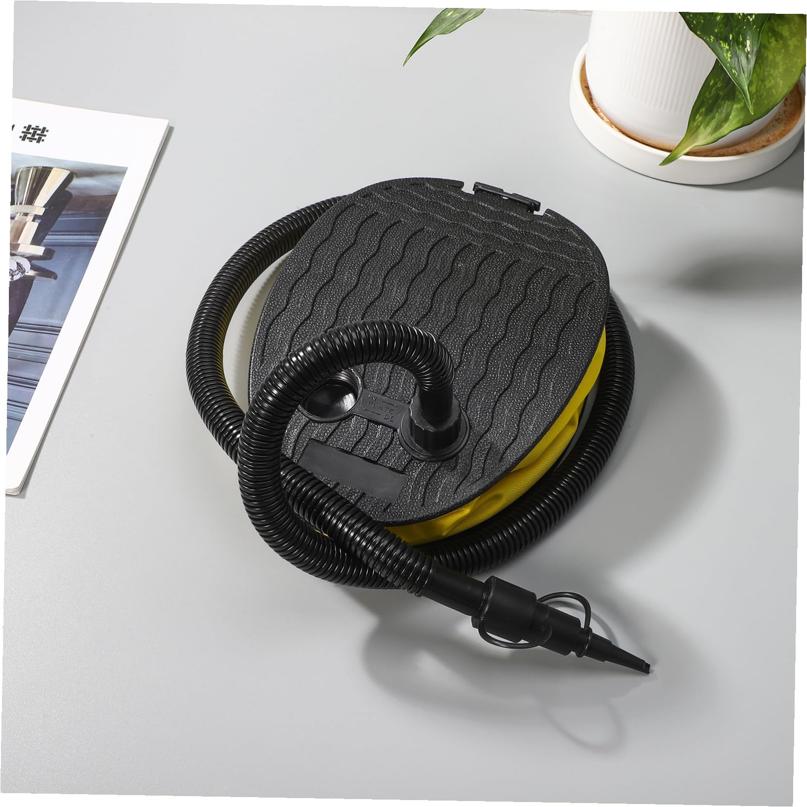 DOITOOL 3 Stück Fuß-balgpumpe Robuste Fußluftpumpe mit Adaptern Schnell Aufblasbar und Entleerbar Geeignet für Luftmatratzen Camping Yogabälle und Luftbetten Kompakt und Tragbar