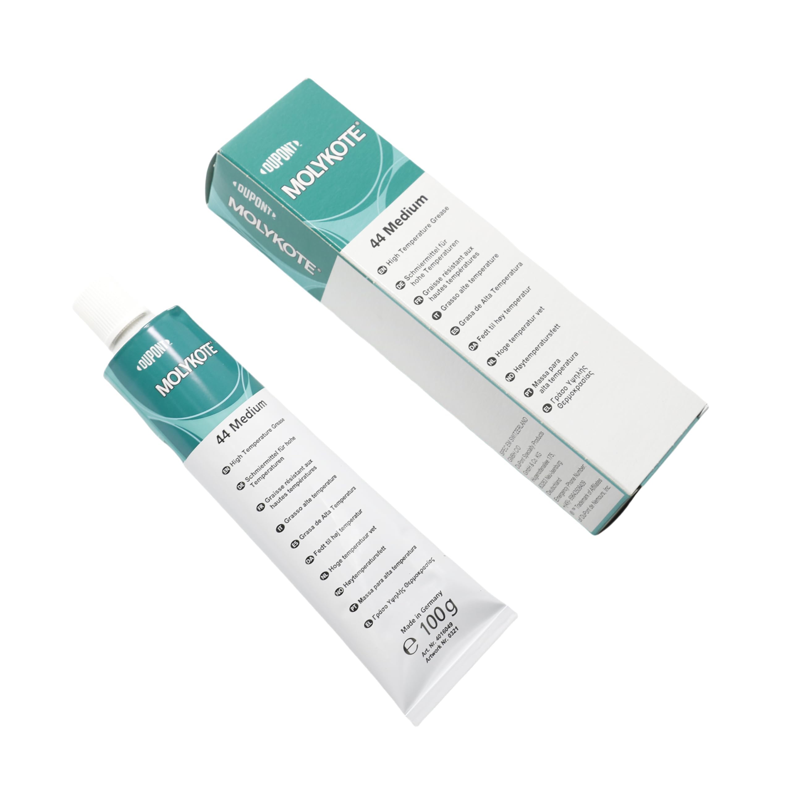 Molykote 44 Medium 100g Grease Lubrificante Alta Temperatura per Cuscinetti Cavi di Controllo Resistenza al Calore Plastica Off-White