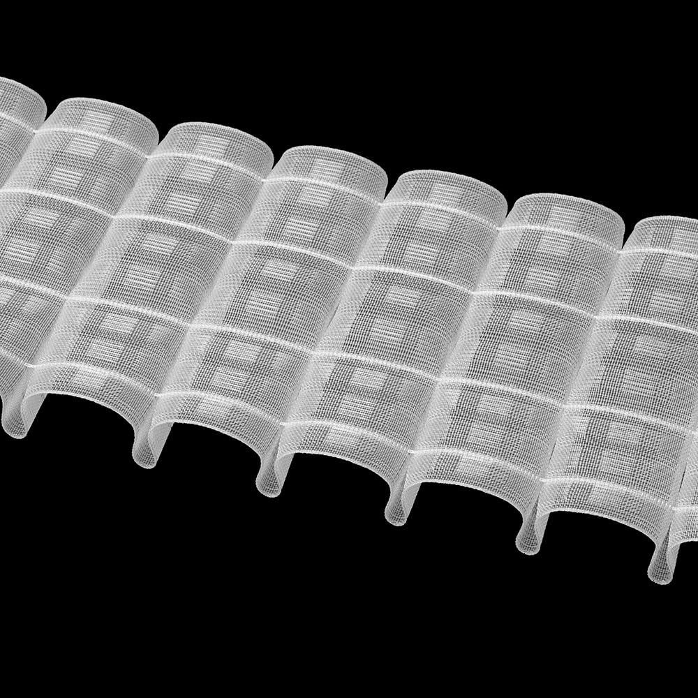 Gardinenband 50 Meter Bleistiftfalte 100 mm Vorhangband Multitaschenband 1:2.0 100% Polyester Transparent Faltenband zum Annähen für Vorhänge und Gardinen 4472MP Soft Oz-Is Dar Tekstil