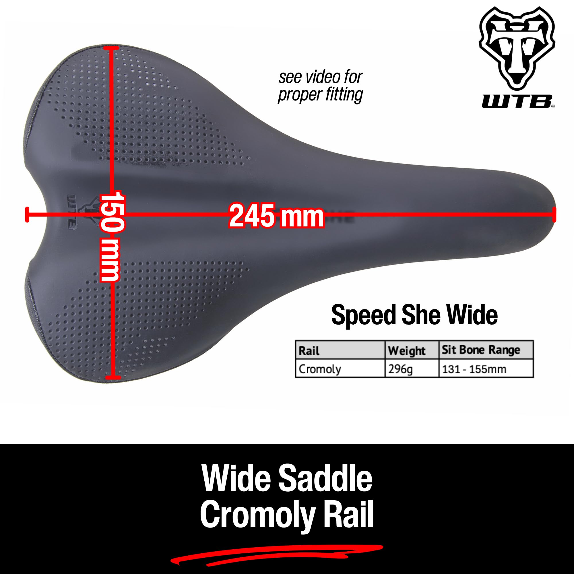 Amazon | WTB Speed She Medium Cromoly Black Saddle 141［並行輸入
